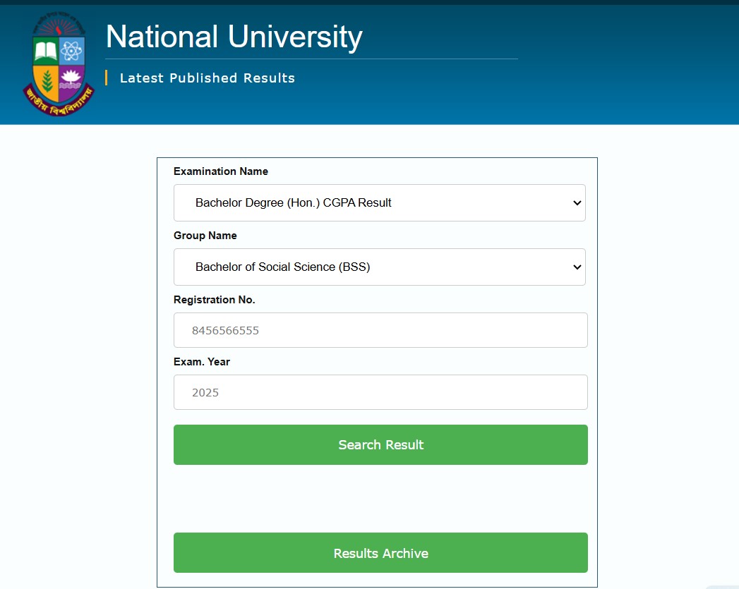 Nu Degree Result 